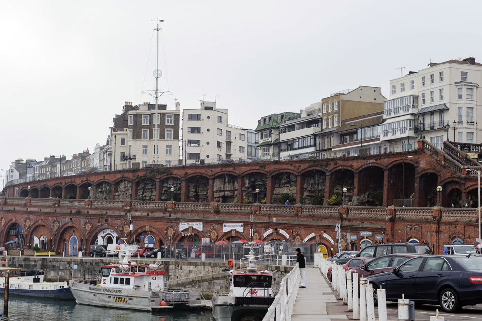 The harbour marina and Royal Parade, Ramsgate